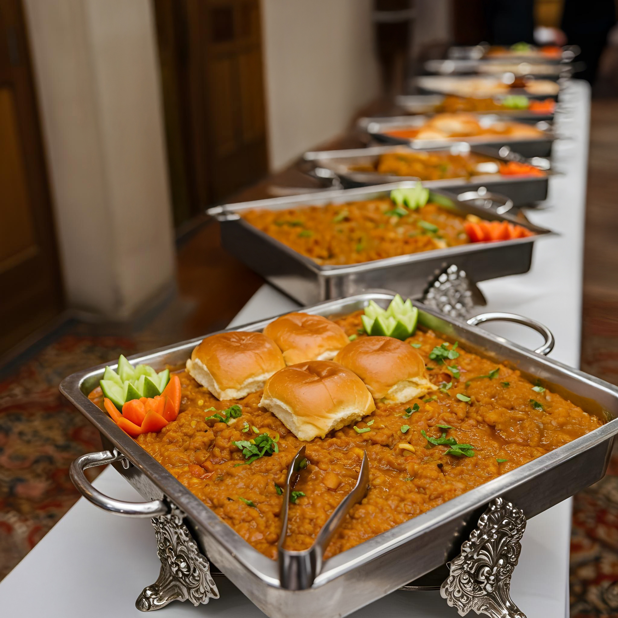 fresh pav bhaji buffet